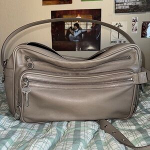 Acne Studios Camero Camera Bag in Taupe